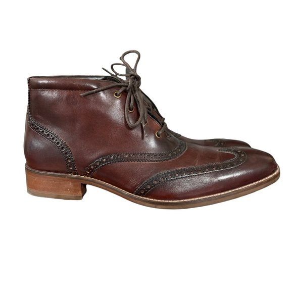Cole Haan Other - Cole Haan Liam Mens 10 Burgundy Brogue Wingtip Ankle Chukka Boots C11053